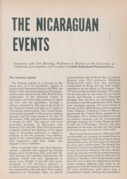 The Nicaraguan Events