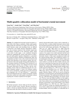 Multi-quadric collocation model of horizontal crustal movement