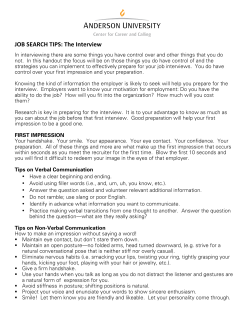 Interview Preparation Handout