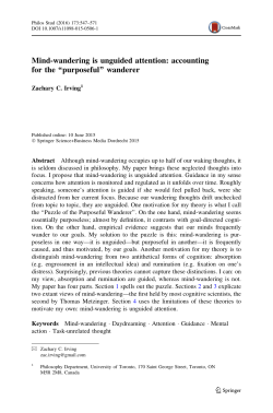 Mind-wandering is unguided attention