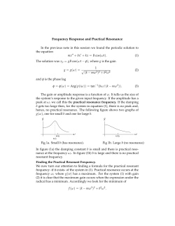 Frequency Response and Practical Resonance