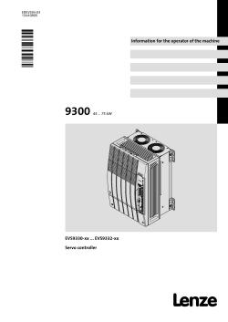 Information for the operator of the machine EVS93xx__9300