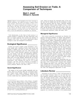 Assessing Soil Erosion on Trails: A Comparison of