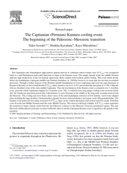 The Capitanian (Permian) Kamura cooling event: The beginning of
