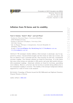 Inflation from N-Forms and its stability