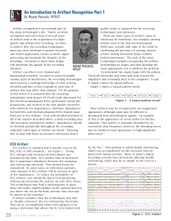An introduction to Artifact recognition Part 1