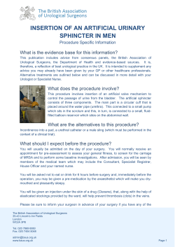 INSERTION OF AN ARTIFICIAL URINARY SPHINCTER IN MEN