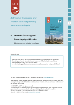 4. Terrorist Financing and Financing of Proliferation