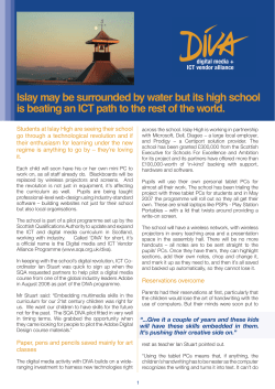 Islay may be surrounded by water but its high school is