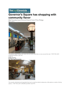 Governor`s Square has shopping with community flavor