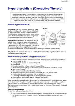 Hyperthyroidism (Overactive Thyroid)
