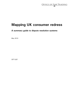 OFT1267 Mapping UK consumer redress