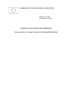 communication from the commission on europe and asia