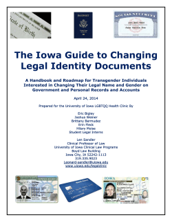 The Iowa Guide to Changing Legal Identity Documents