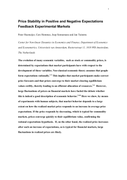 Price Stability in Positive and Negative Expectations Feedback