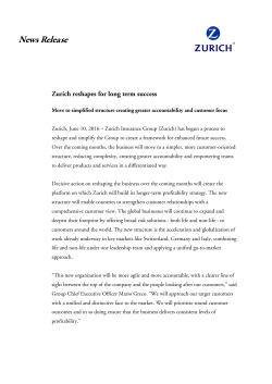 June 10, 2016 - Zurich Insurance