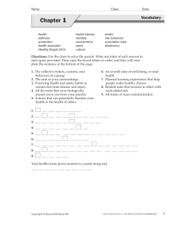Student Activity Workbook