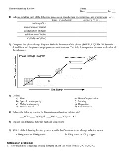 1) Indicate whether each of the following
