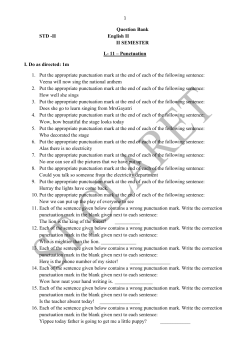 II (II SEM) - St. Claret School