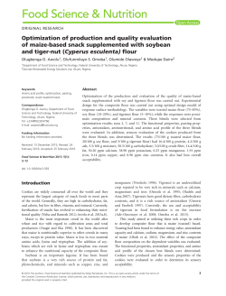 Optimization of production and quality evaluation of maize‐based