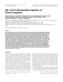and FceRI-mediated migration of human basophils