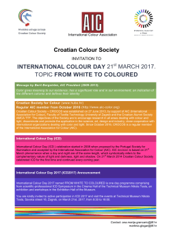Croatian Colour Society INTERNATIONAL COLOUR DAY 21