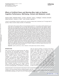 Effects of Artificial Dawn and Morning Blue Light on Daytime