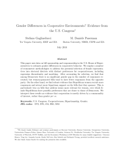 Gender Differences in Cooperative Environments?