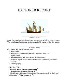EXPLORER REPORT