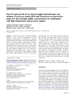 Survival and growth of two heterotrophic hydrothermal vent archaea