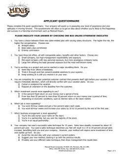 applicant questionnaire