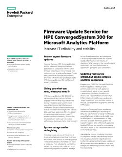 Firmware Update Service for HPE ConvergedSystem 300