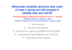Mesoscale variability along the east coast of India in spring revealed