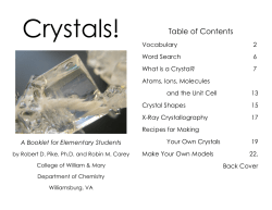 Crystals Booklet