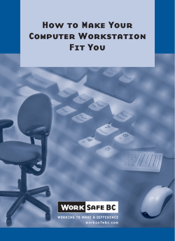 How to make your computer workstation fit you, BK76, WorkSafeBC