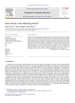 How remote is the offshoring threat?