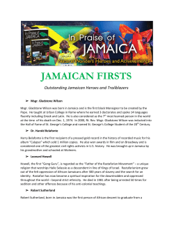 jamaican firsts - The Georgian Society of Jamaica