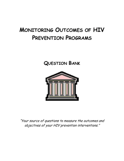 monitoring outcomes of hiv prevention programs