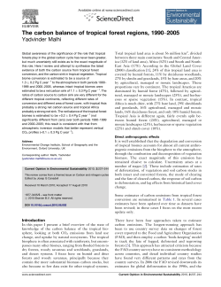 The carbon balance of tropical forest regions