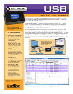 FTS4USB Datasheet - Frontline Test Equipment