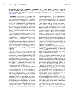 Measuring Methane Clathrate Dissociation at Low Temperature and
