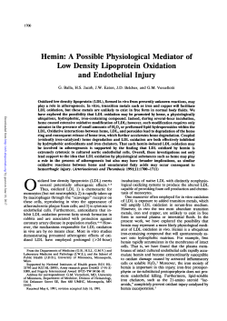 Hemin: A Possible Physiological Mediator of Low Density