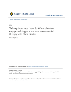 Talking about race : how do White clinicians