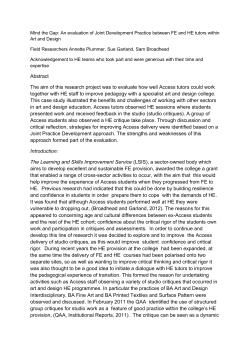 Abstract The aim of this research project was to evaluate how well