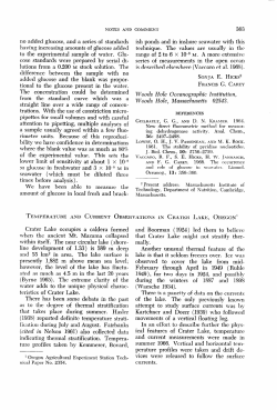 temperature and current observations in crater lake, oregon
