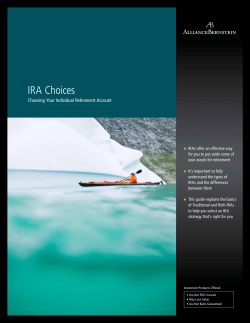 IRA Choices - AllianceBernstein