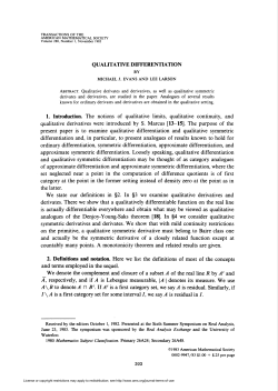 qualitative differentiation - American Mathematical Society