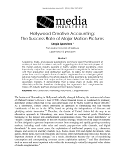 The Success Rate of Major Motion Pictures