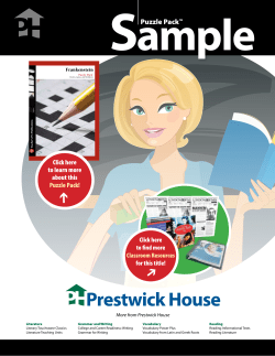 Frankenstein - Puzzle Pack - Sampler PDF