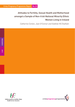 - Crisis Pregnancy Programme